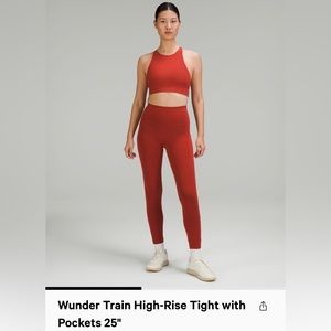 NWT Lululemon Wunder Train HR Tight with Pockets 25”